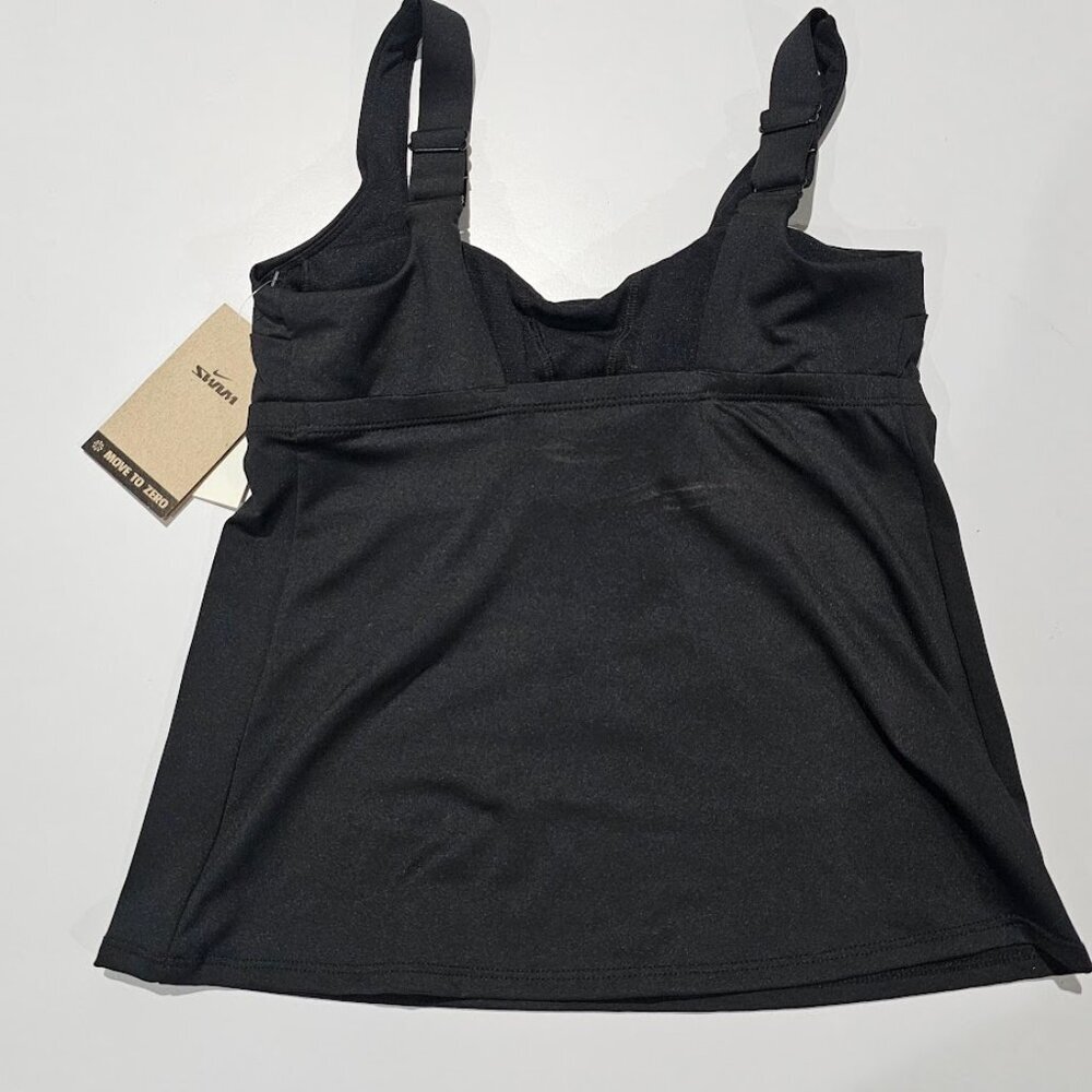Nike  Essential Scoop Neck Tankini Swim Top Black XS - Picture 6 of 9